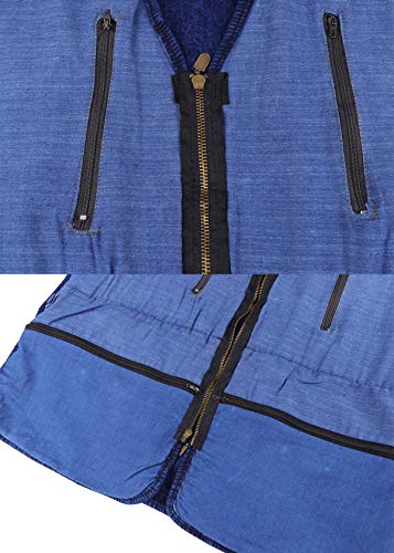 KTWOLEN Homme Classique Décontractée Extérieur Veste Denim Gilet de Travail Multi Poches en Jean Veste sans Manche Veste de Blouson - Image 7