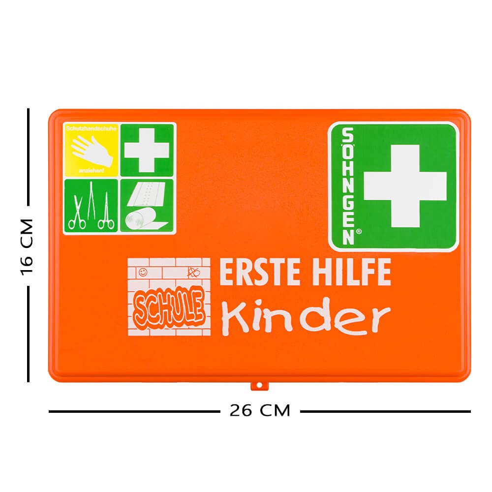 BIGPACK 5 x SÖHNGEN Erste-Hilfe-Kasten Schule, Wandhalterung, DIN 13157, Art.-Nr. 611907 | Verbandskasten | Notfallkoffer | Erste Hilfe Kasten