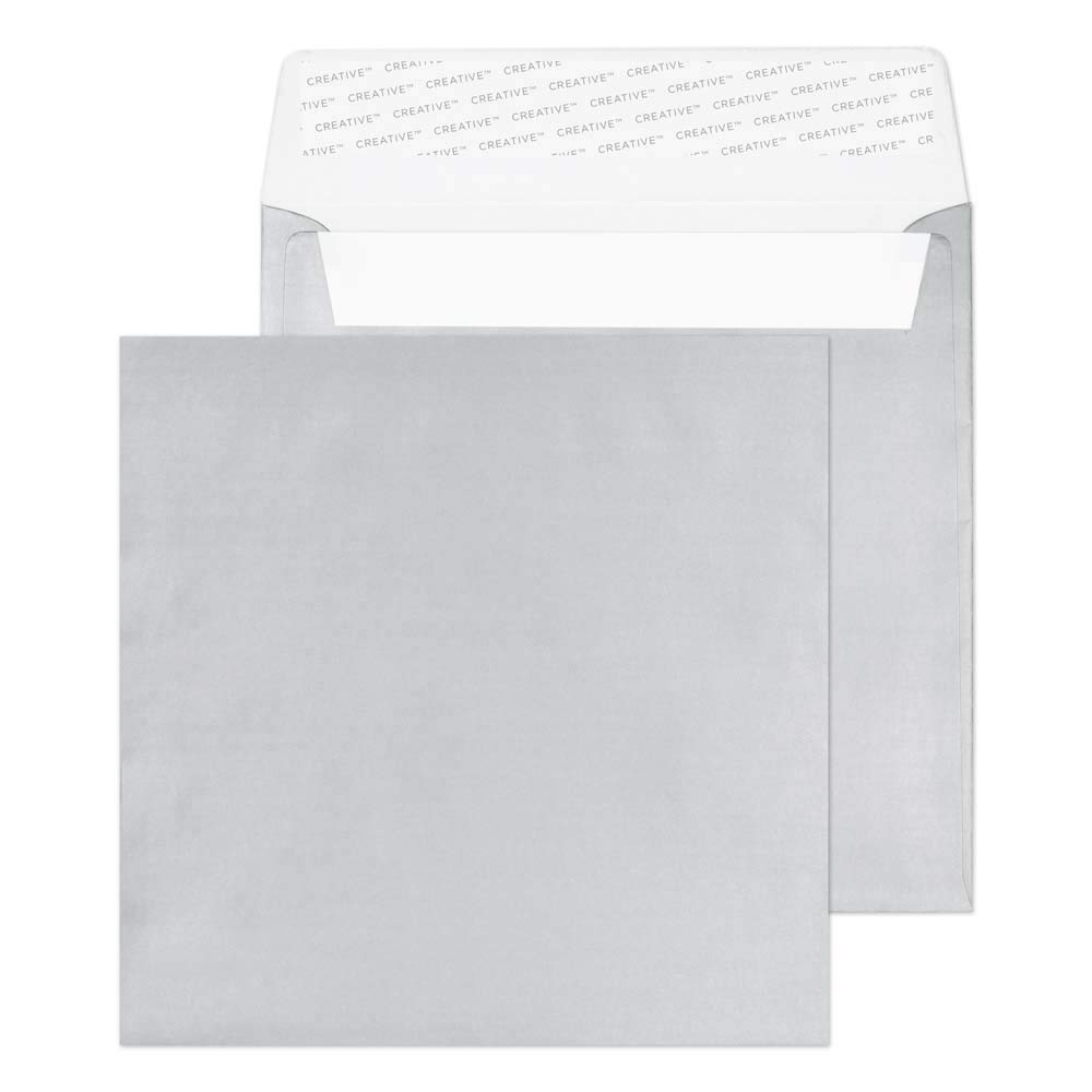 Blake Shine Metallic Silver Peel & Seal Square Wallet 160x160mm
