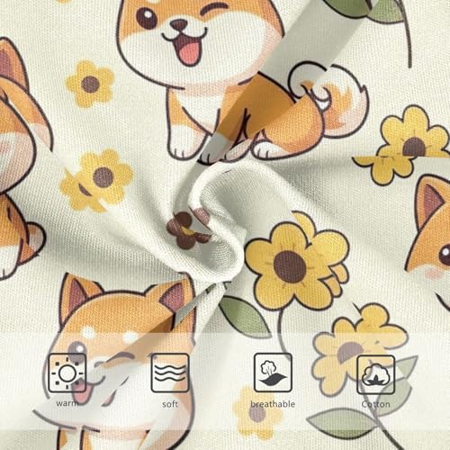 CHIFIGNO Boy Cotton Underwear Soft Briefs Printed Briefs Underwear for Toddler Boy, Cute Cartoon Dogs Yellow3