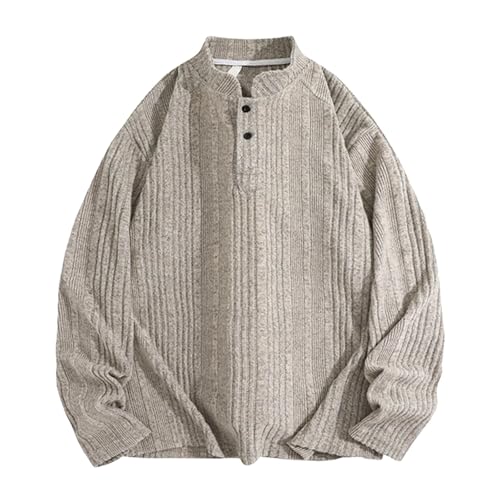 Generisch T-shirt thermique 2026 à manches longues, doublure chaude, haut de base pour temps froid, coupe confortable, idéal pour les activités sportives., kaki, M