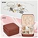Taiyin 12 Pcs Travel Jewelry Case Box Bridesmaid Gifts Bulk Travel Jewelry Cases Boxes Small Jewels Organizers Mini Accessories Ornaments Storage for Women Girls Wedding Gifts (Brown)