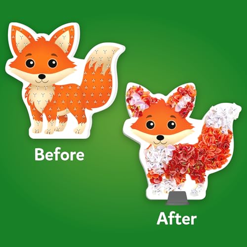 Image of Skillmatics Poke-in Art Animals Dirt-Free DIY Wooden Craft Kit for Kids, Creative Fine Motor Skills, Role Play & Room Decoration, Gift for Girls and Boys Ages 4, 5, 6, 7, 8, 9