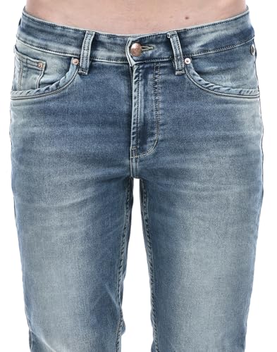 Image of Numero Uno Men's Light Blue Skinny-Fit Sustainable Jeans