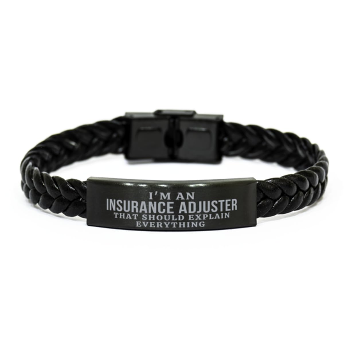 Mugart I'm an Insurance Adjuster That Should Explain Everything Insurance Adjuster Braided Leather Bracelet Gifts, Sarcasm Insurance Adjuster Coworker Birthday Gifts for Friend Gag Gifts