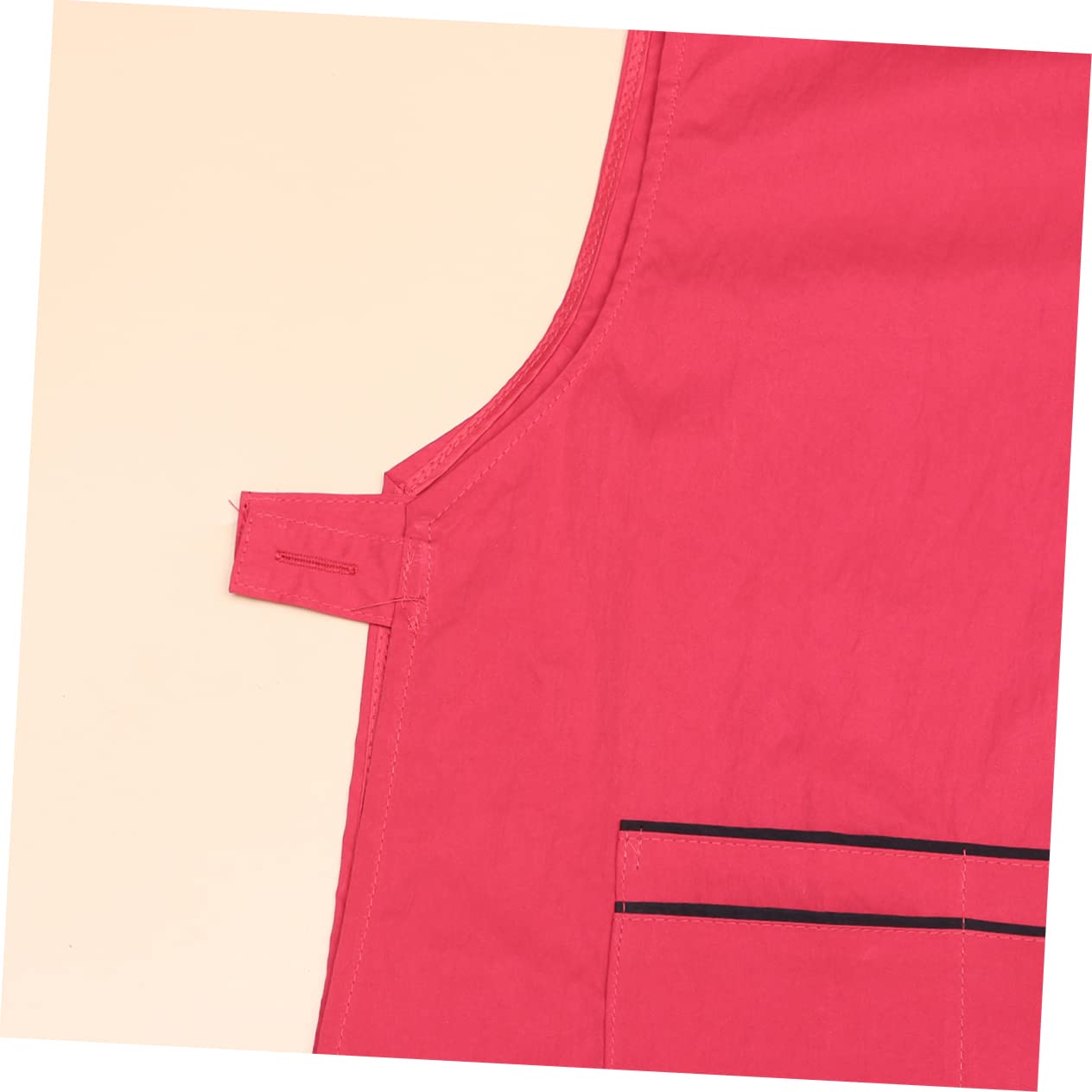 delantal de cocina delantal de esteticista protector de esteticista con peto ajustable bata de peluqueria para cocina de dependienta Black