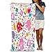 Produktbild HRTJKTJ Badetuch für Erwachsene, Mikrofaser-Handtuch, 78,7 x 137,1 cm, Motiv Happy Birthday, klein