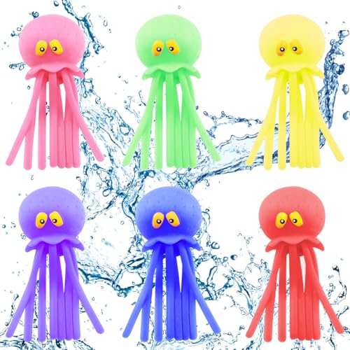 6 Stück Oktopus Wasserbälle Spielzeug, Octo Buddies Wassertiere mit Wasserbombe Wasser Spielzeug Kinder Outdoor Effekt G...
