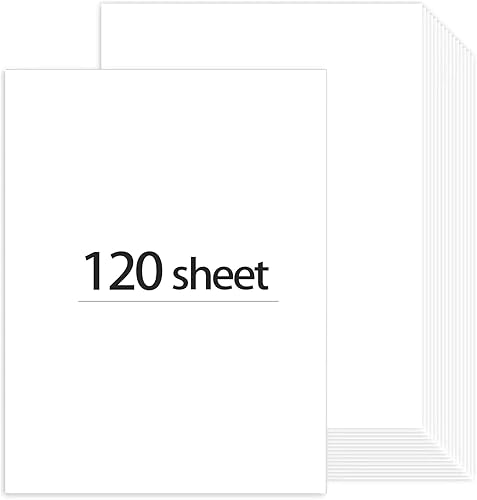 120 hojas de papel grueso de cartulina blanca A4, papel de impresora de tarjetas blancas de 74 libras, papel de tarjeta de cubierta de peso pesado