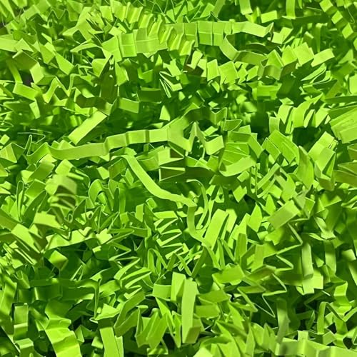 Image of Zankubom 10 LB Fluorescent Green Crinkle Cut Paper Shred Filler Great for Gift Wrapping, Basket Fillers, Birthday, Gift Wrapping, Anniversary, Halloween-20