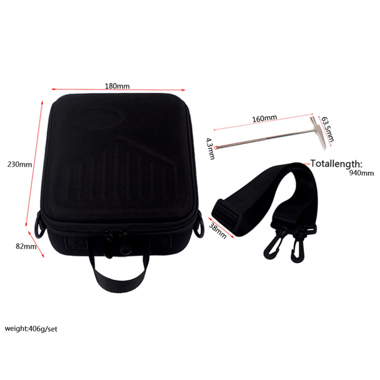 BESPORTBLE Kalimba Storage Bag with Shoulder Strap Durable Zipper and Handle Portable Thumb Piano Carry Case for Travel and Outdoor Performance Black Mbira Pouch