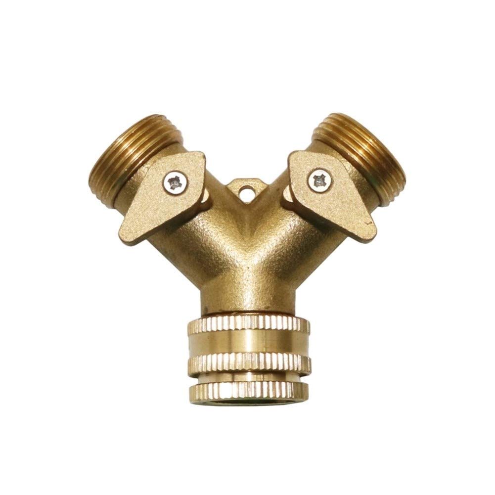 Conector de Manguera Y válvulas Herramientas agrícolas 1 Uds. Grifo de jardín Válvulas de 2 vías Manguera de riego Tuberías Divisores Accesorios de plomería Rosca Hembra de latón