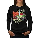 wellcoda 420 Cannabis Amsterdam Femme Sweat-Shirt OLANDA  Pull Occasionnel Pull