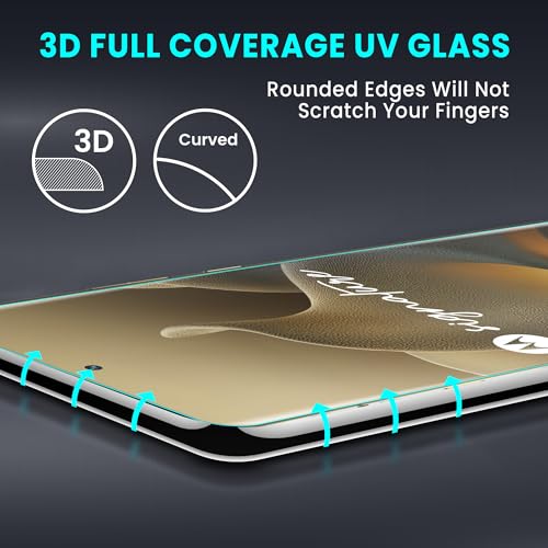 Image of ArmourPro 2 Pack Matte UV Tempered Glass for Motorola Signature, Premium Curved Screen Protector with Anti-Glare Finish, Edge-to-Edge Coverage, Fingerprint Friendly and Case Friendly
