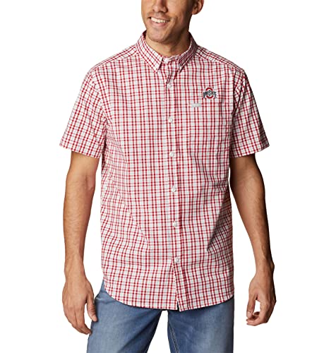 Camisa Columbia Rapid Rivers ligera y fresca de cuadros rojos de manga corta S