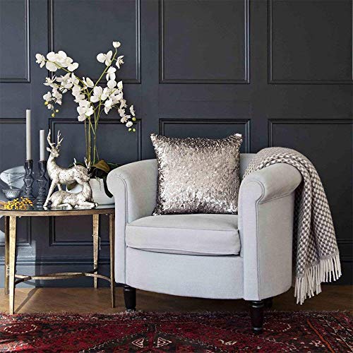 Aoiwyui Sequins Cushion Pillow Cover,Bling Shiny Beauty Sequin Throw Pillow Case Cushion Cover Comfy Satin For Home Sofa Decoration(Silver/Yellow,2-Pack) (Silver) #TOP4