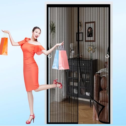 Moustiquaire magnétique de porte qui bloque les insectes dans vos couloirs et patios - 2