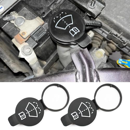 Couslcd Car Windshield Wiper Washer Fluid Reservoir Tank Bottle Cap Replacement Cap, Compatible with Camaro Silverado Cruze, OEM#12767700、13227300、12788573、19172571 Replacement (2 PCS)