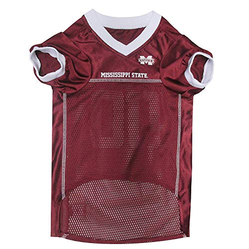 Image of Pets First Collegiate Mississippi State Bulldogs Dog Mesh Jersey, X-Large
