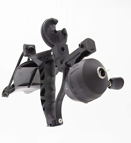 Miniatura 3 de Caza al aire libre pesca tirachinas tiro con arco flecha disparo munición bolas multifunción catapulta tirachinas con carrete de pesca, cepillo de