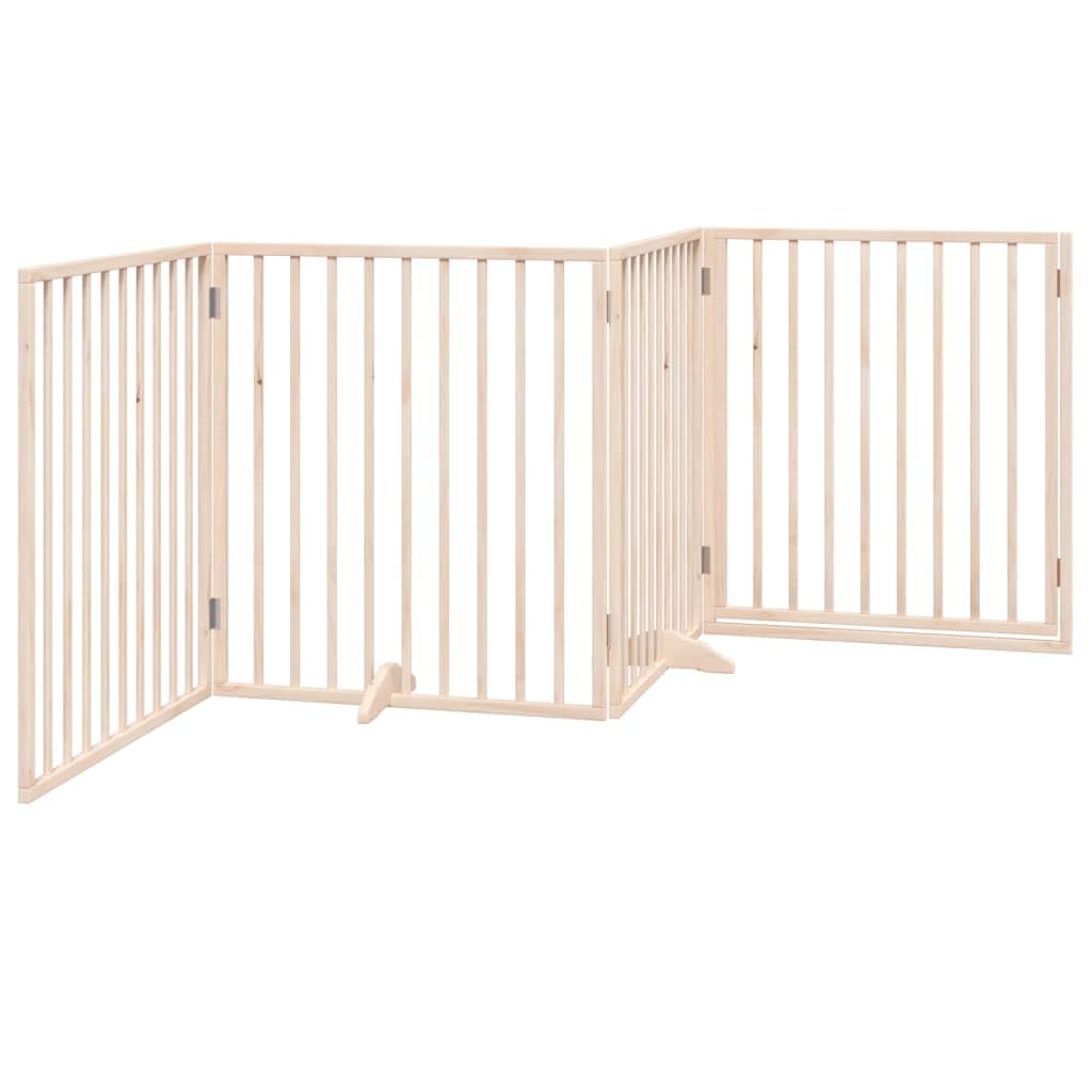 Cancello per Cani 4 Pannelli 320 cm Pioppo
