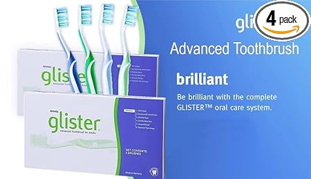 Glister Advanced manual Toothbrush for adults(Multicolor, Pack of 4 Brushes)