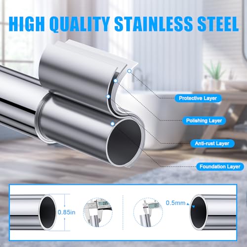 Save on TEECK Adjustable Spring Tension Shower Curtain Rod - Image 4