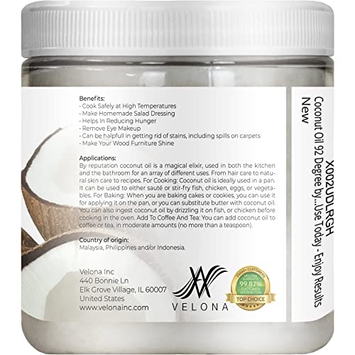 Velona AV1K Coconut Oil 92 Degree 8 Fl Oz thumb #2