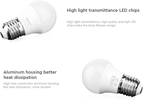 Miniatura 5 de LGIDTECH FUT110 Miboxer 4W RGB+CCT Bombilla LED, cambio de color y temperatura ajustable. Compatible con control de voz Alexa Google Home y control