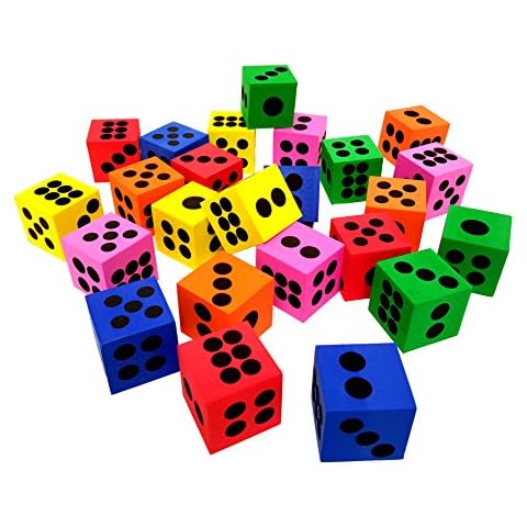 'Playscene' Big Foam Playing Dice (Party Packs!) (1 Dozen) Cover