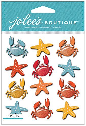 Jolees Boutique-Adesivi tridimensionali, granchi e riprende a Forma di Stella Marina