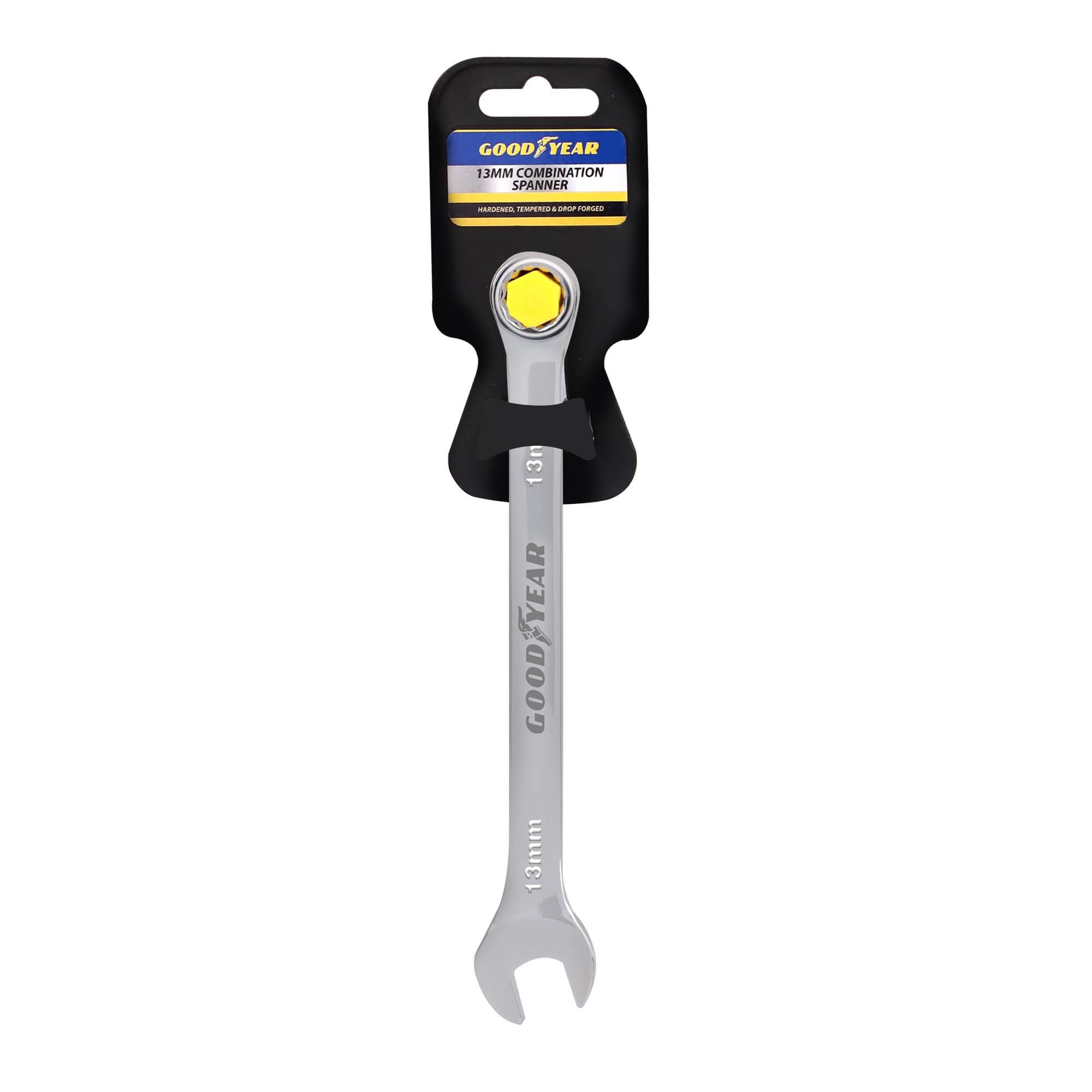 Goodyear 13mm Spanner-Chrome Vanadium Steel| Precision Engineered for Tightening and Loosening Nuts and Bolts| Durable & Corrosion-Resistant Wrench| Essential Hand Tool for Mechanics