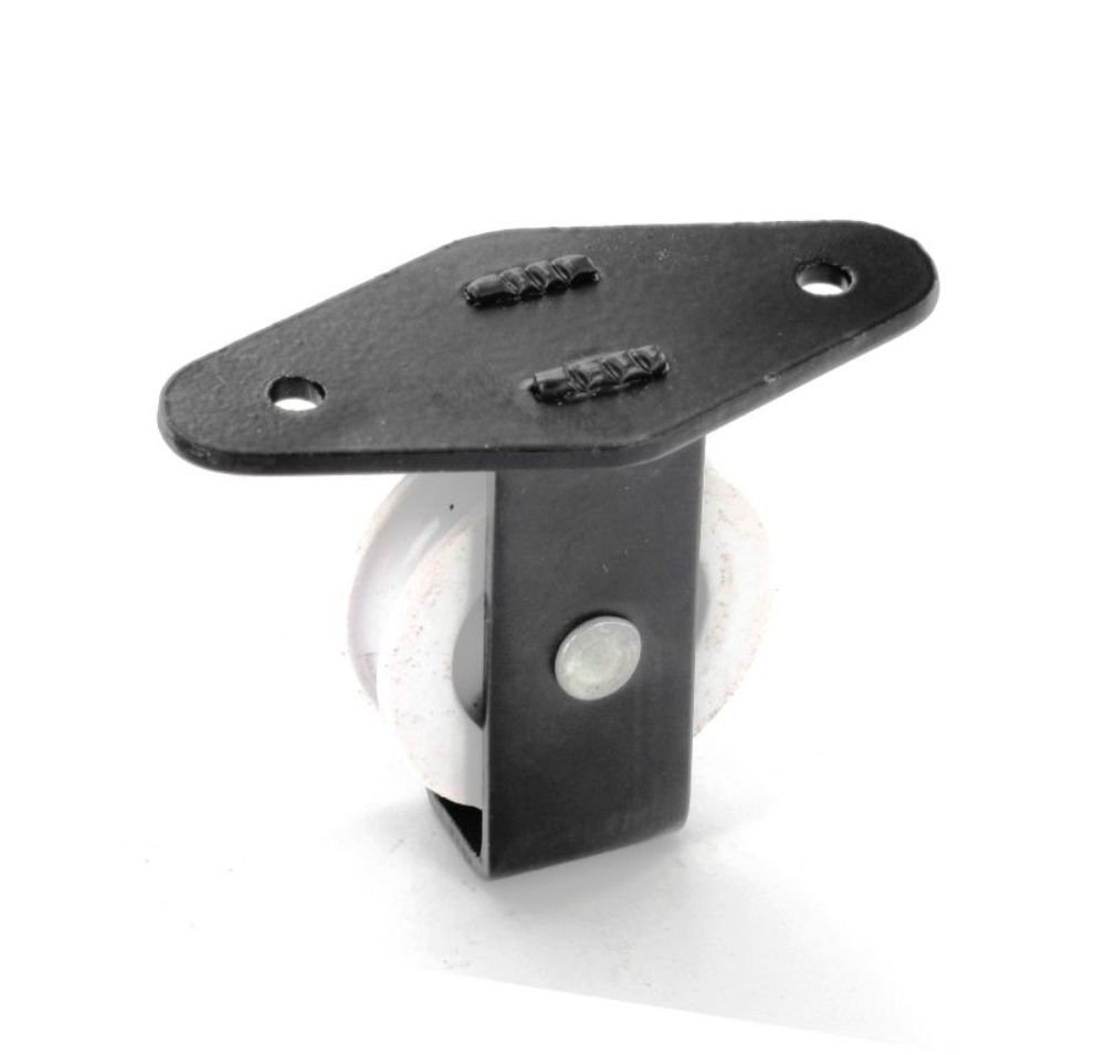 Charles Watson Single Washing Line Pulley Cord Wheel - 38mm Black Plastic Pulley