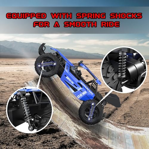 Image of RC Monster Truck for Kids 4-8 Years, 1:12 Scale Fast Remote Control Car 25KM /H High Speed Off Road 4WD RC Car with Alloy Body, LED Lights, 2.4GHz Big Wheel Racing Toy Gift for Boys Girls. (1:12)