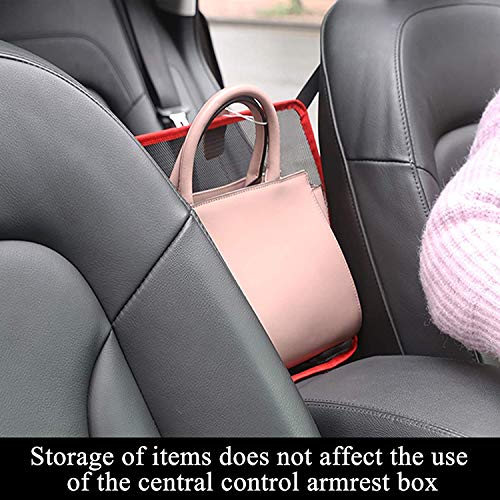 YOKEPO Car Net Pocket Handbag Holder, Driver Storage Netting Pouch, Car Hooks for Purses and Bags Front Seat, Handbag Holder for Car, Handbag Holder Attaches to Headrest (Black)