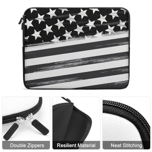 Funda para laptop con bandera americana negra, varios tamaños miniatura 6