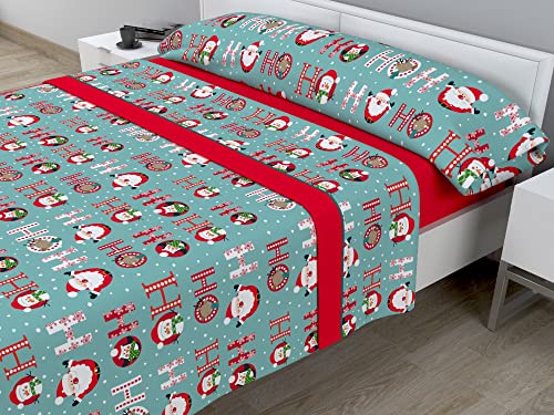 HM'S HOME'SECRET - Juego de Sábanas Invierno Coralina Christmas (Cama 105) Suaves y Calentitas para el Frío.