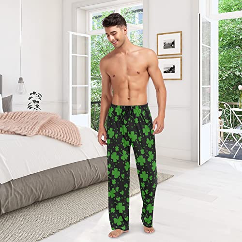 Yptbst Mens Pajama Pants St Patrick S Day Clover Lucky Spring Lightweight Sleep Pants With Pockets Soft Lounge Pajama Pants Pj Bottoms For Men S #TOP5