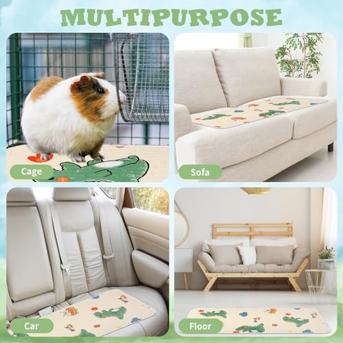 Upins 8146 2-Piece Guinea Pig Pee Pads, 47 X24 Inches Guinea Pig Cage Liner Reusable Guinea Pig Mat thumb #6