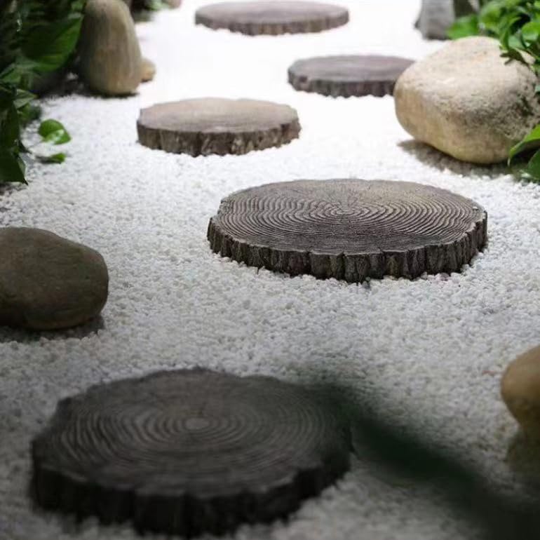 Béton texturé ronds 54 cm tapis tamponnage polyuréthane extérieur - 8
