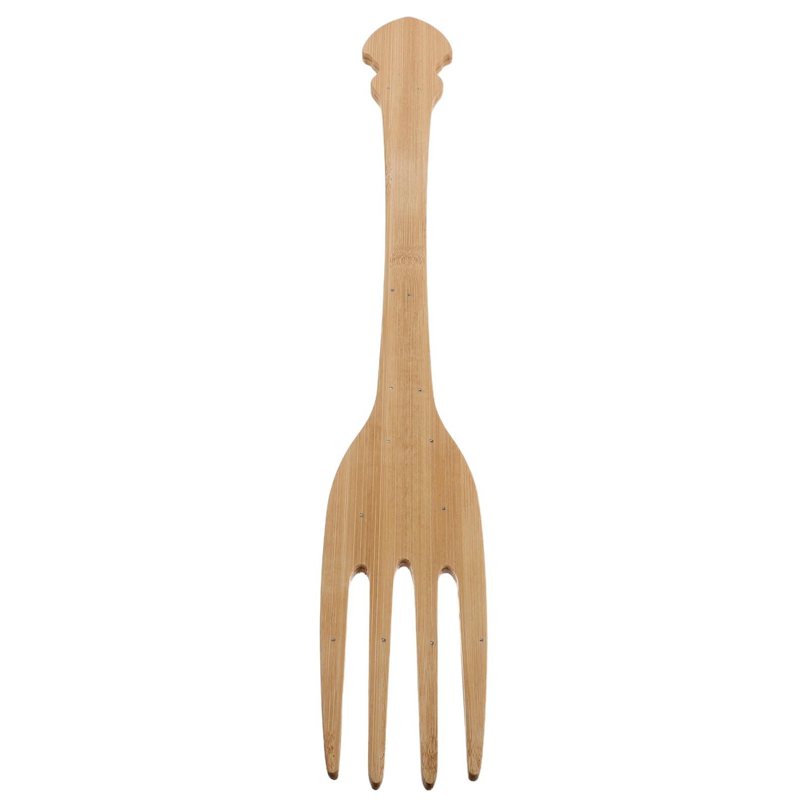 Oversized Wooden Giant Fork Cosplay Accessory Large Wood Serving Fork for Festival Pranks Party Photos And Food Photography Props