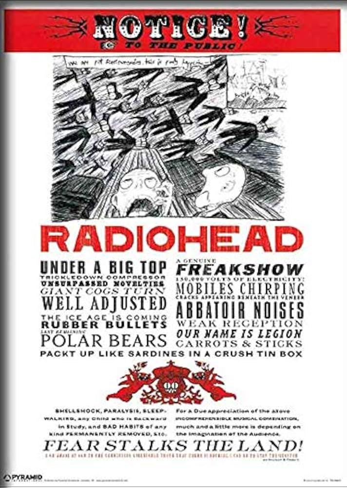 radiohead レディオヘッド　ポスター Amazon.co.jp: 映画ポスター RADIOHEAD レディオヘッド - Fear