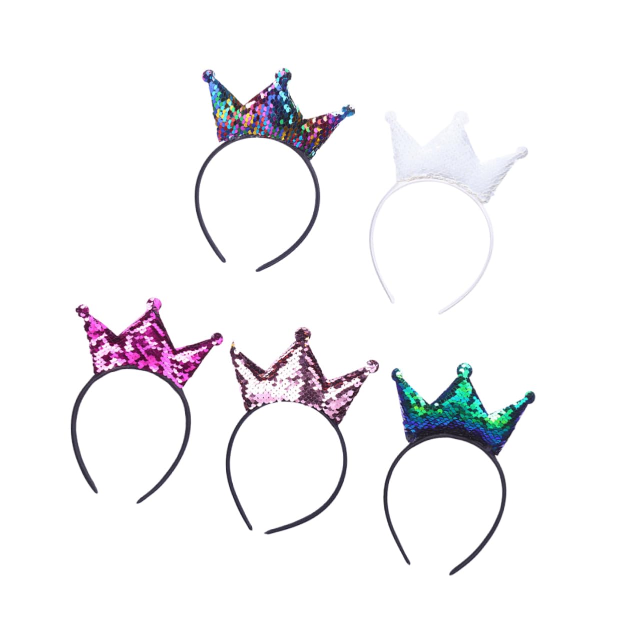 FRCOLOR 15 Piezas diadema con lazo diademas de aro de pelo de lentejuelas encantadora Accesorios para el cabello con brillo aro de pelo de lentejuelas