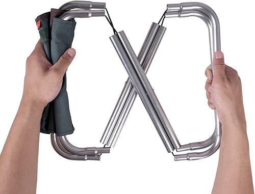 Miniatura 5 de UNISTRENGH Taburete plegable para campamento, ligero, portátil, plegable, ultraligero para exteriores, barbacoa, pesca, viajes, senderismo,