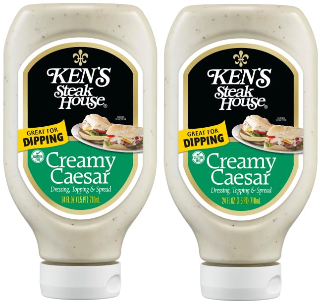 Pack Of 2 Creamy Caesar Salad Dressing, Topping and Spread, 24 oz