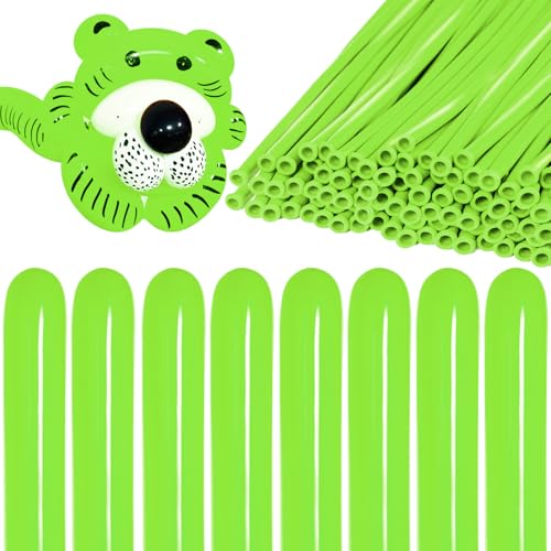 Image of 260 Light Green Long Balloons for Balloon Garland Thickening Skinny Latex Twisting Animals Modeling Christmas Birthday Wedding Party Festival Decorations 100pcs