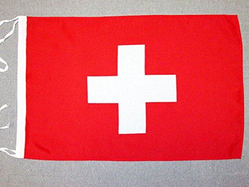 AZ FLAG Swiss Flag 45 x 30 cm – Helvetic Flag 30 x 45 cm