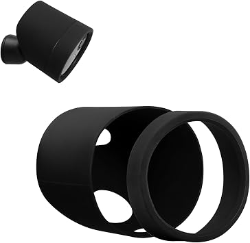 Silicone Skin for SimpliSafe Outdoor Camera - Weatherproof Protective Case Cover Accessories, Anti-UV & Glare Reduction, Conceal and Protect Security Cam Without Blocking Sensors - Black