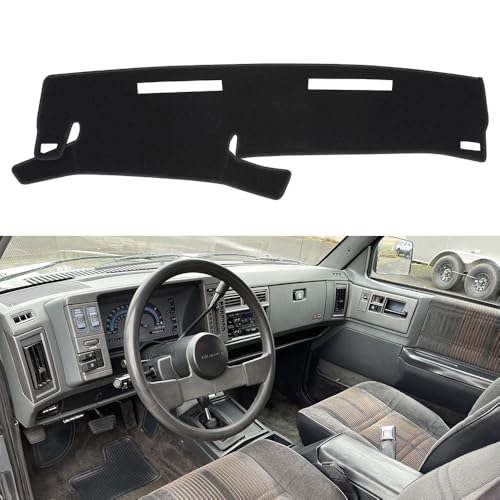 BLIBLIUNIT Dash Cover Mat Custom Fit for 1986-1993 Chevy Chevrolet S10 Blazer/GMC S15 Jimmy Sonoma/91-94 Olds Oldsmobile Bravada,Dashboard Cover Pad Carpet (86-93 Black) by BLIBLIUNIT - Used condition - US$24.50