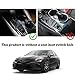Xotic Tech Carbon Fiber Black ABS Gear Shift Panel Console Water Cup Holder Cover Trim, Compatible with Toyota Camry SE LE TRD 2018 2019 2020 2021 2022 2023 2024 Without Seat Heater Buttons